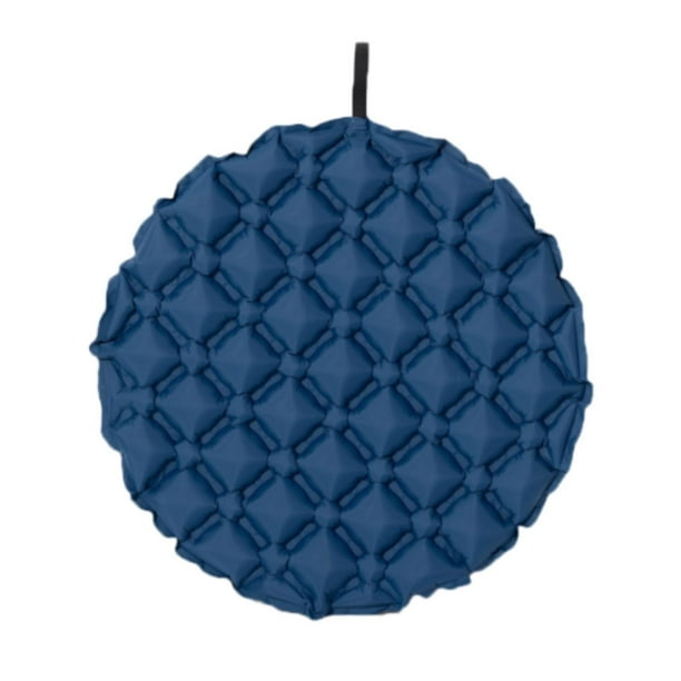 Cojín inflable para asiento, almohadilla portátil para silla de oficina, para estadios, aviones, deportes al libre, navegación, picnics. Azul oscuro