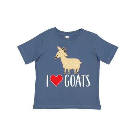 

Inktastic Goat Cute I Love Goats Farm Animal Gift Toddler Boy or Toddler Girl T-Shirt