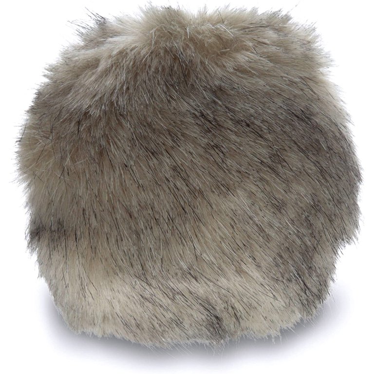 Bernat Grey Linx Faux Fur Pom Pom, 1 Each 