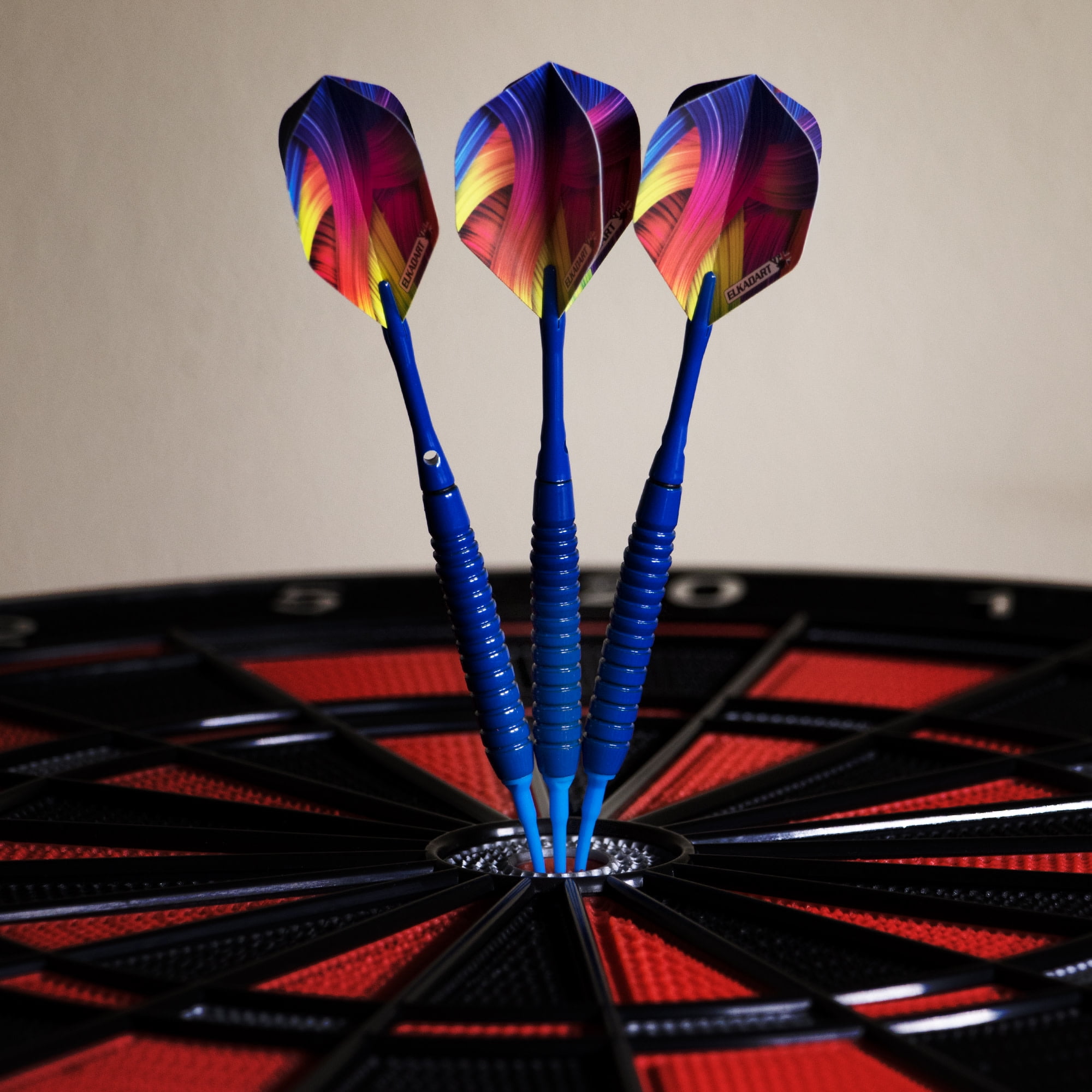 Elkadart Neon Soft Tip Dart Set, 18 Grams, Blue
