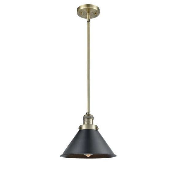 Innovations Lighting Briarcliff - 1 Light 10" Mini Pendant Antique Brass/Matte Black
