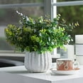 thumbnail image 6 of ENOVA FLORAL Potted Plants Artificial Decor, Artificial Eucalyptus Plants in White Ceramic Pots, Small Potted Fake Plants for Decorations, 6 of 6