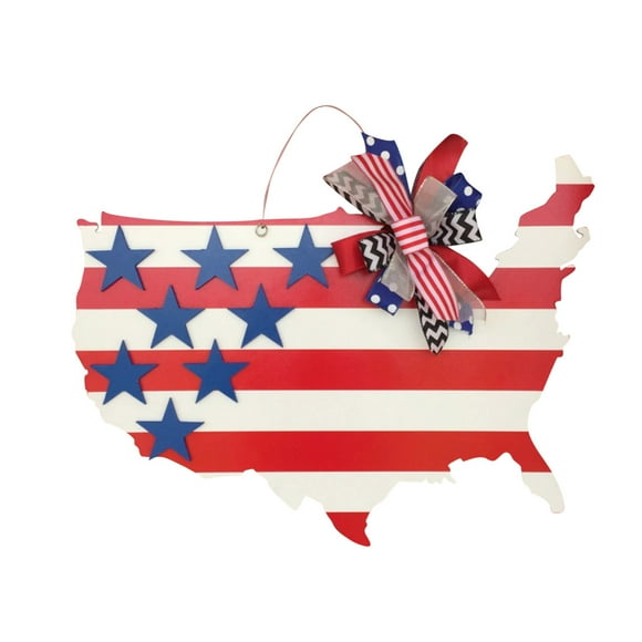 Wooden Decorative Wooden Door Hang Flags Map for Arts and Crafts