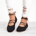 thumbnail image 2 of Rokment Knit Strappy Ballet Flat Dress Shoes for Women Spring Fall Casual Stretchy Square Toe Low Heels Slip on Mary Jane Loafers, 2 of 5