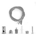 thumbnail image 4 of 10pcs stainless steel wire rope hooks, stainless steel rope hanging wire kit stainless steel hanging device, 4 of 5