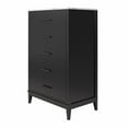 thumbnail image 4 of Ameriwood Home Amberleigh Tall 5 Drawer Dresser, Black w/ White Faux Marble Top, 4 of 12