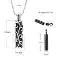 thumbnail image 2 of Stainless Steel Cut-Out Tree of Life Cylinder Urn Pendant  Necklace for Cremation Ashes of Loved One Memorial Jewelry, 2 of 6