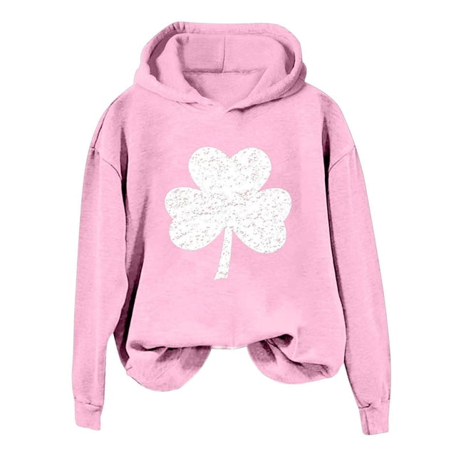 Ccpelsie Chandail à Capuche en Molleton pour Femmes, Manches Longues, Décontracté, Mode Automne Hiver avec Poche Kangourou (Rose, TG)