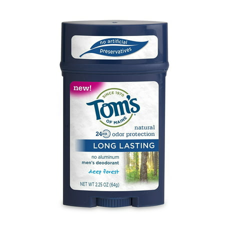 Tom's of Maine Men's Long Lasting Deodorant, Deep Forest, 2.25 (The Best Natural Deodorant For Men)