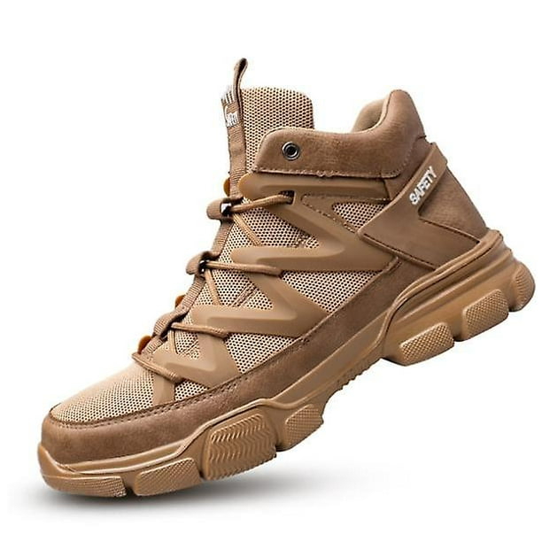 Zapatos de trabajo de seguridad para hombres con punta de acero Kevlar a prueba de pinchazos, botines antigolpes, zapatillas protectoras, cuero informal ShuxiuWang 8390613673107
