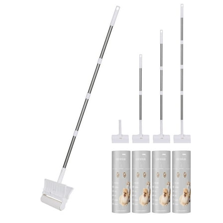 TOPHDY Large Lint Rollers,  Long Handle & Extra Sticky, 300 Sheets/5 Refills, Dust-Proof Cover ,  Ideal for Furniture, Clothes, Floors