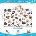 thumbnail image 2 of Cartoon Dog Hooded Bath Towel，60"x35" for Ages 3 To 12 Kids, Quick Dry Lightweight Soft Microfiber Hood Beach Towel Cover Up for Kids, 2 of 7