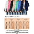 thumbnail image 2 of Fangasis Ladies Business Jackets Lapel Neck Cardigan Jacket Long Sleeve Blazers Women Fashion Outwear Elegant Work Coat White S, 2 of 2