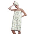 thumbnail image 2 of Colevkie 2 Pcs Women’s Bath Wrap Set,Adjustable Bath Skirt Shower Cap for Bathroom Spa Shower,Quick Drying and Absorbent, 2 of 8