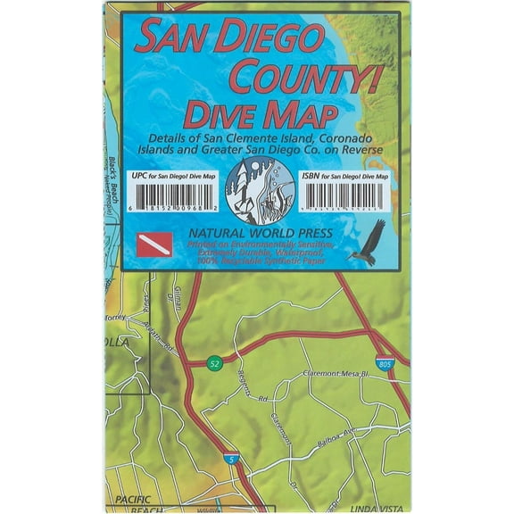 San Diego County Waterproof Dive Map