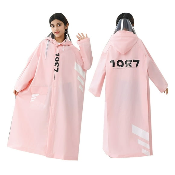 Imperméable pour Grandes Filles Sac à Dos Caché Combinaison de Pluie Longue Grand Poncho Scolaire pour Enfants Vêtements pour Enfants Taille 8-10T