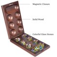 thumbnail image 4 of Juego de mesa Mancala VAMSLOVE de madera con cierre magnético y 56 piedras, 4 of 9