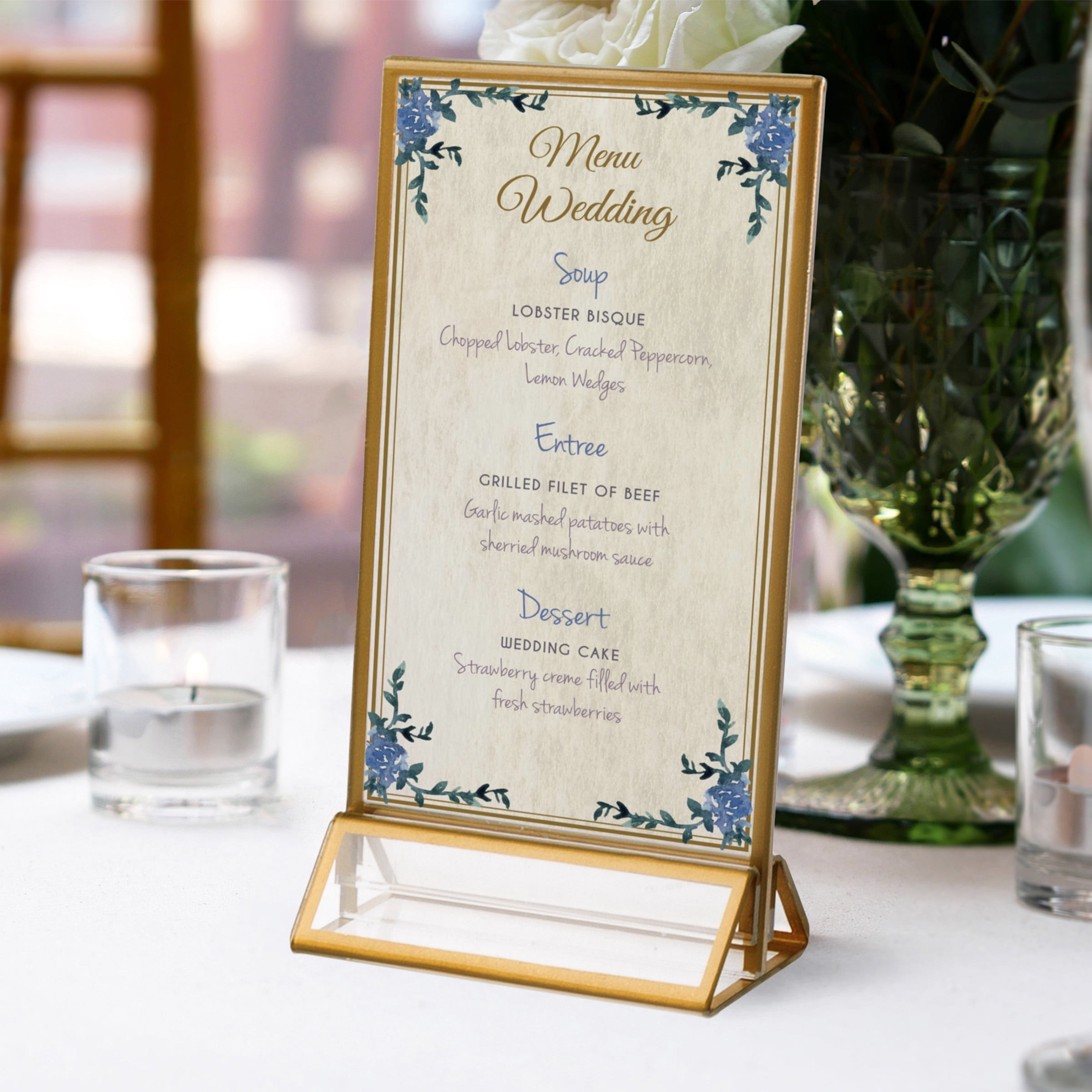 GNP 4x6 Picture Frame (6-Pack) – Floating Frame for Table Numbers, Wedding Signs, Photo Display, or Table Decor - Gold