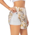 thumbnail image 3 of Lsque Cute Bee Gnome1 Printed Women's Running Shorts with Liner Pockets,Elastic Quick Dry Workout Athletic Gym Yoga Shorts,Womens High Waist Shorts-Medium, 3 of 9