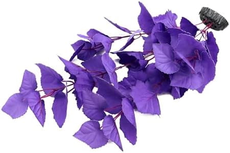 Silk Aquarium Plants, 16 Inch Artificial Silk Plants Decorations for Fish Tank,Aquarium Décor Plastic Plants (Purple, 2 Pack)