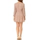 thumbnail image 3 of Vestido de babydoll con capas y cuello atado para mujeres Inspire Chic XL Rosa, 3 of 6