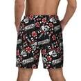 thumbnail image 4 of Daiia Vintage Skull Casino Mens Swim Trunks Swim Shorts Quick Dry Swim Shorts with Mesh Lining Pockets-Large, 4 of 9