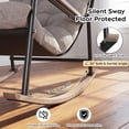 thumbnail image 5 of CHINNLUU Papasan Rocking Chair with Cushion, Patio Lounge Chair, Metal Frame Rocker, 350lbs Capacity, Indoor Outdoor Lounge for Garden, Porch, Living Room, Balcony, - Light Gray, 5 of 13