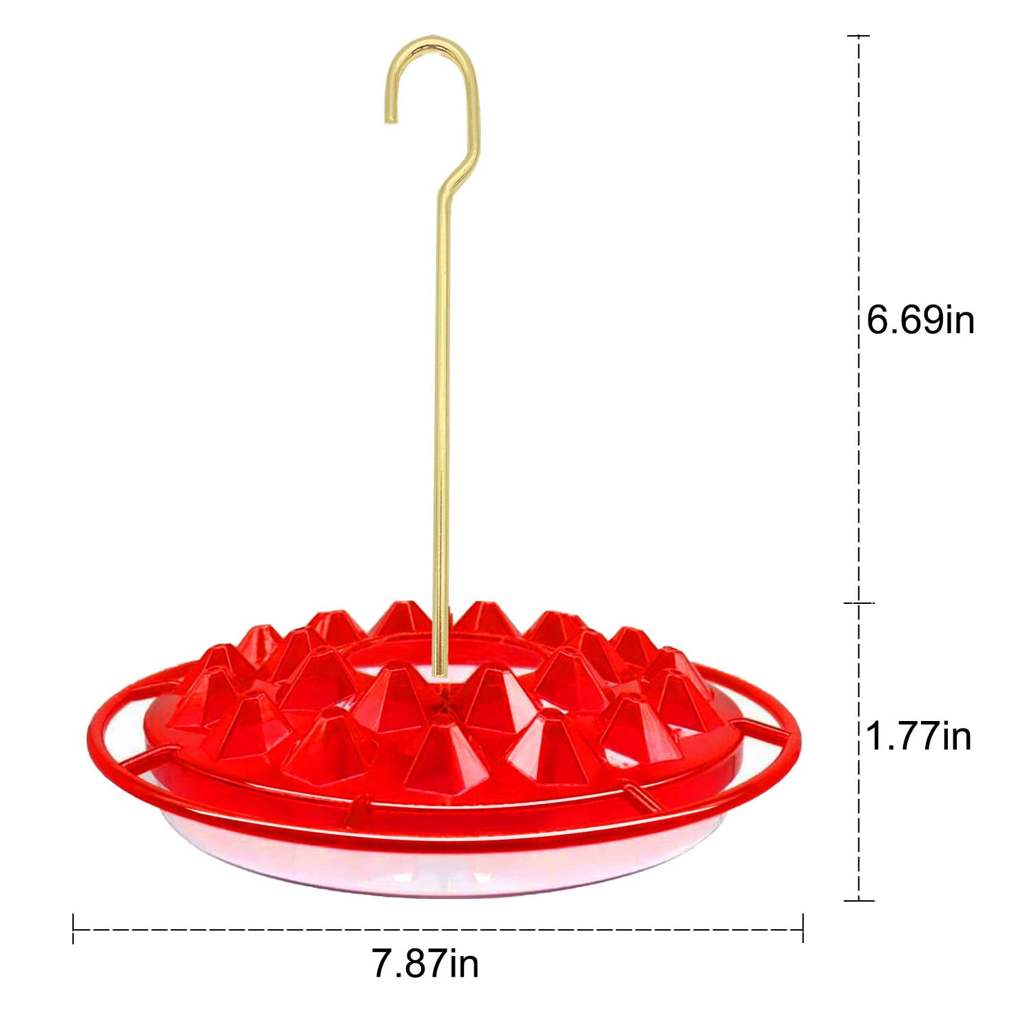 iMucci Hanging Hummingbird Feeders for 25 Feeding Ports, Leak-Proof, Easy to Clean and Fill, Hummingbird Feeders for Outdoors, Windows, Deck, Patio, Garden