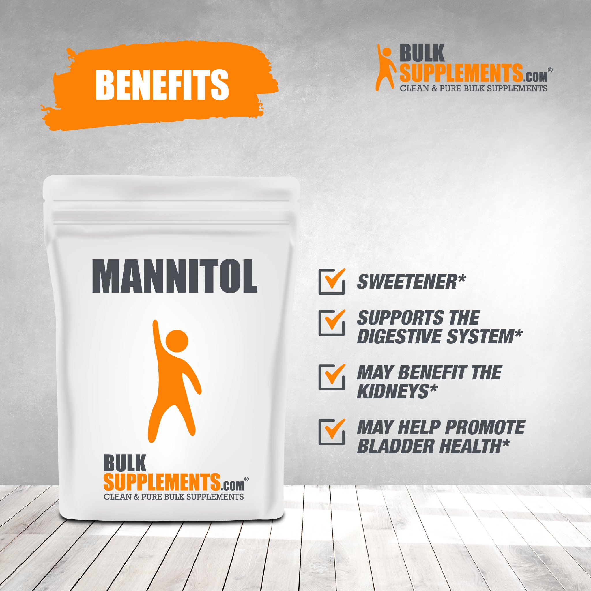 BulkSupplements.com Mannitol Powder - Mannitol Sweetener - Mannitol Powder Ultra Pure - Mannitol Sugar (500 Grams - 1.1 lbs) - image 3 of 5