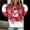 Red, variant on AOOCHASLIY Christmas Tops Women Fashion Christmas Long Sleeves Tops Blouse Pullover Sweatshirt