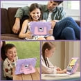thumbnail image 3 of Fintie Case for iPad 9th Generation (2021) / 8th Gen (2020) / 7th Gen (2019) 10.2 Inch, Protective Fully-Body Rugged Heavy Duty Shockproof Tablet Case with Built-in Stand for Kids, Purple, 3 of 9