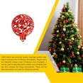 thumbnail image 4 of Bewildely Colgante de bola de árbol de Navidad de PVC desmontable Color sólido hogar Oficina escuela aula fiestas decoración ornamento Kits de decoración para fiestas Rojo, 4 of 6