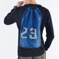 thumbnail image 1 of SHAR Basketball Backpack (Blue, Holds Two Balls) with Drawstring, Ball Pouch, Adjustable Straps for Basketball, Football, Volleyball, Sports, Training, 1 of 5