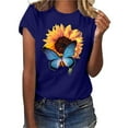 thumbnail image 2 of Womens T Shirts Summer Shirt Short Sleeve Stylish Casual T-Shirt Tops, 2 of 4
