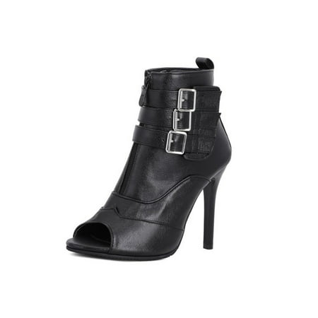 

Gzztg Womens Shoes Women S Sexy Front Zipper High Heel Belt Buckle Fish Mouth Open Toe Sandals For Women
