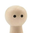 thumbnail image 6 of BLESIYA 2xWood Figures Smooth Surface Blank Wooden Peg Doll for Decor Desk Holidays 3.4cmx1.5cm Pcs, 6 of 8