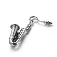 thumbnail image 3 of PAMTIER Unisex Stainless Steel European and American Style Saxophone Musical Instruments Pendant Hip Hop Punk Necklace with Chain Silver, 3 of 6