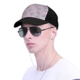 thumbnail image 4 of Naloa Flamingo Adult adjustable Print Baseball Hat, Patchwork curved brim baseball capfor Men and Women, One Size, 4 of 5