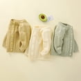 thumbnail image 6 of Esaierr 2PCS Newborn Baby Boys Girls Knitted Sweater Outfits Solid Color Crewneck Cardigan Tops with Pants 2-Piece Set Spring Fall Unisex Set 0-24 M, 6 of 7