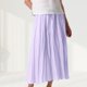 thumbnail image 1 of Falda De Verano Falda larga de lino y algodón estilo bohemio para mujer, informal, con cintura elástica, traje de vacaciones Kuymtek Púrpura S para Mujer, 1 of 6
