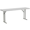 thumbnail image 1 of 18''W x 72''L Granite White Plastic Folding Training Table, 1 of 6