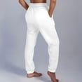 thumbnail image 5 of DondPO Womens Sweatpants，Straight Leg Sweatpants For Women Bottom Fleece Joggers Drawstring High Waited Tapered Yoga Pants with Pockets，Baggy Sweatpants，Gym Sweatpants Women White 2XL, 5 of 5