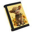 thumbnail image 2 of CHAQLIN Little Cow Sunflower Design Teen Wallets for Outdoor, Polyester Fabric Children's Wallet with Foldable Dustproof Toddler Trifold Wallet, 2 of 7