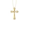 thumbnail image 4 of Araiya Fine Jewelry 14K Yellow Gold Lab-Grown Diamond Cross Pendant for Women with Gold Plated Silver Cable Chain Necklace (1/4 cttw, VS1 Clarity, D-F Color) 18inch, 4 of 4
