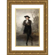 Gilbert Stuart 12x18 Gold Ornate Wood Frame and Double Matted Museum Art Print Titled - The Skater (Portrait of William Grant) (1782)