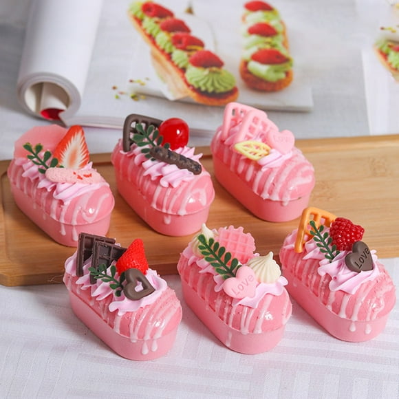Simulation cake model fake fruit cream chocolate dessert food bread decorations