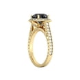thumbnail image 3 of 14K Yellow Gold 2.60 CTW Black Diamond Ring with Diamonds Halo Filigree With Accents, 3 of 4