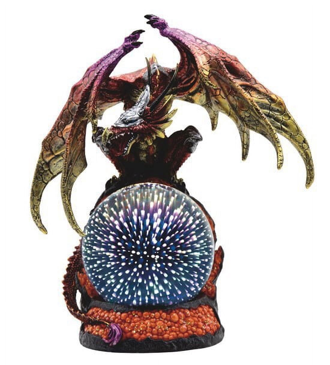 Medieval Fantasy Hydra Fin Red Spiked Dragon Head With Bright Eyes