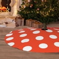 thumbnail image 6 of Pofeuu Orange And White Polka Dot1 Print Christmas Tree Skirt, Merry Christmas Skirt Xmas Tree Ornaments for Xmas Holiday Party Decorations-36", 6 of 7
