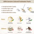 thumbnail image 4 of ChicSilver 925 Sterling Silver Pearl Earrings for Women, 14K Gold Plated Sun Flower Stud Earrings with Freshwater Pearl, Hypoallergenic Daily Wear Birthday Gift, 4 of 10